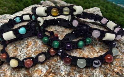 Bracelet en céramique EM + turquoise