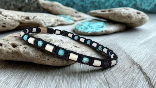 Collier céramique EM© et turquoise